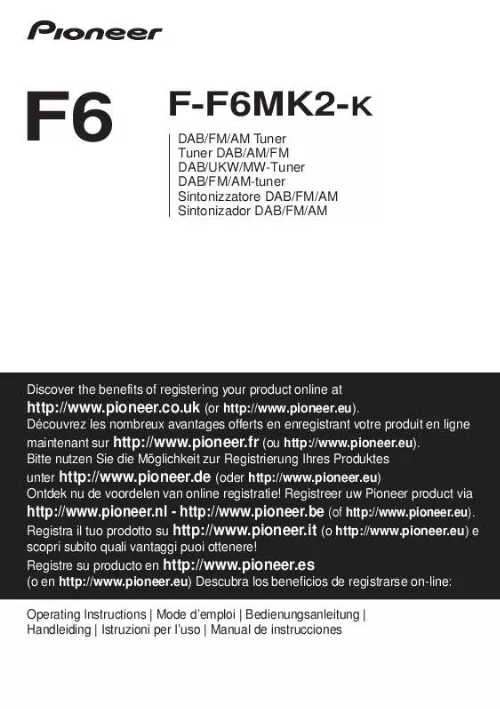 Mode d'emploi PIONEER F-F6MK2-K