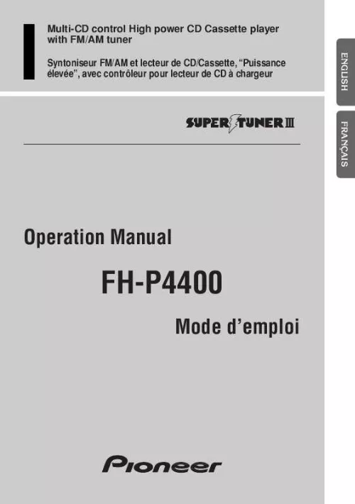 Mode d'emploi PIONEER FH-P4400