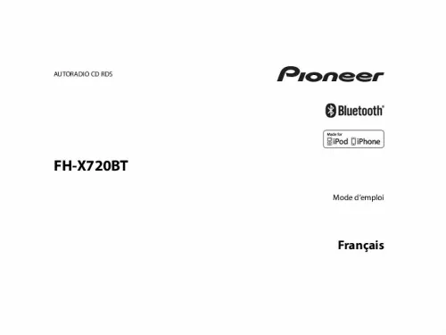 Mode d'emploi PIONEER FHX-720BT