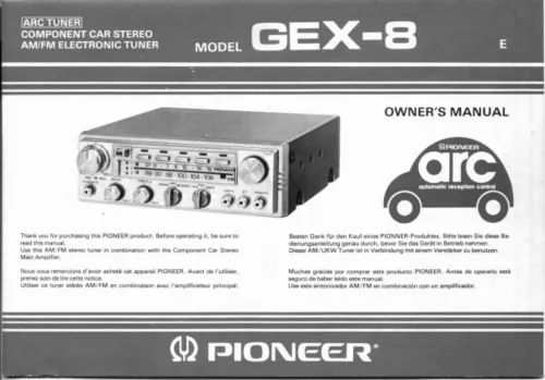 Mode d'emploi PIONEER GEX-8