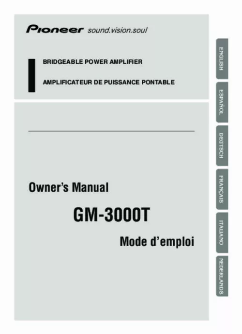 Mode d'emploi PIONEER GM-3000T