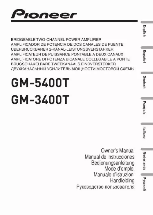 Mode d'emploi PIONEER GM-5400T