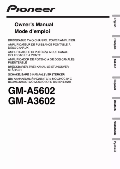 Mode d'emploi PIONEER GM-A3602