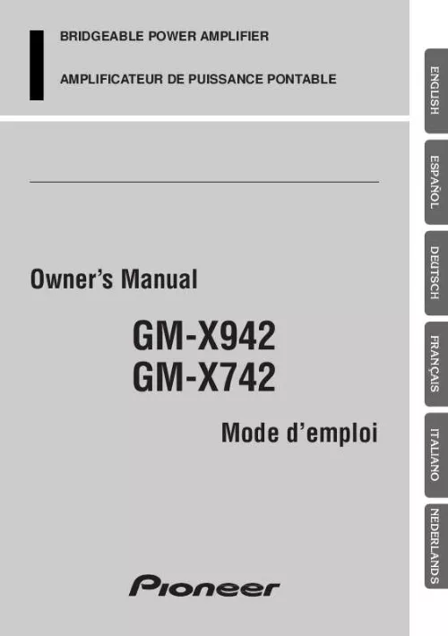 Mode d'emploi PIONEER GM-X942