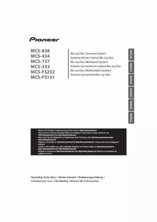 Mode d'emploi PIONEER MCS-434