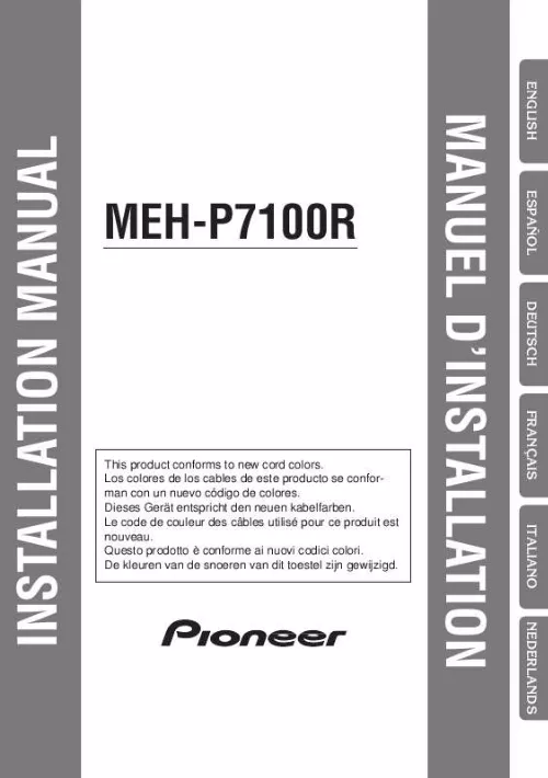 Mode d'emploi PIONEER MEH-P7100R