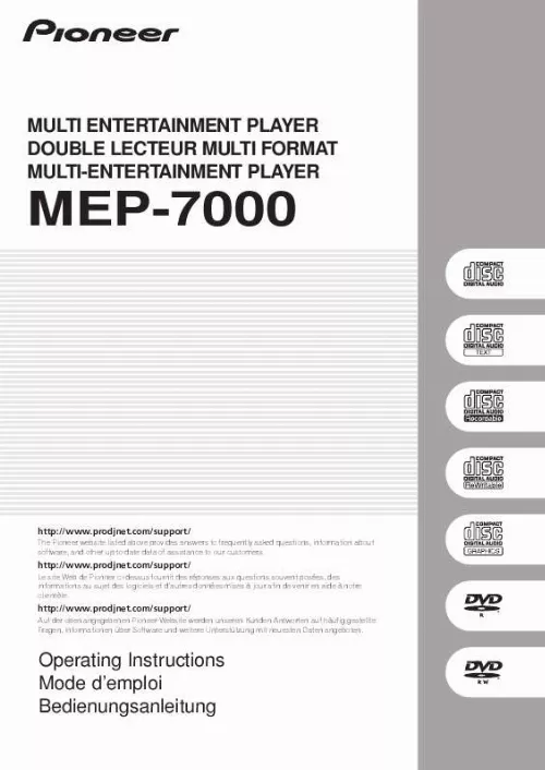Mode d'emploi PIONEER MEP-7000