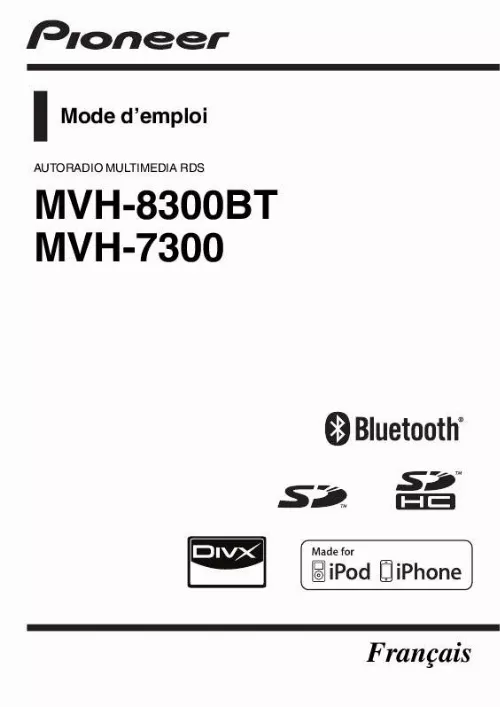 Mode d'emploi PIONEER MVH-8300BT