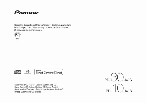 Mode d'emploi PIONEER PD-30-K