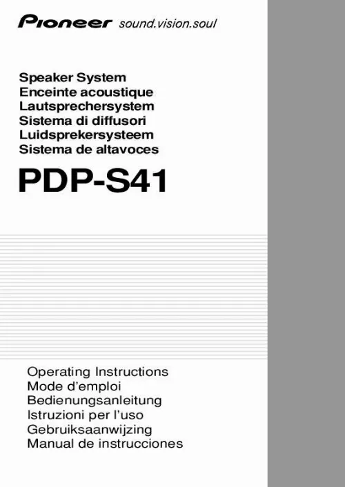 Mode d'emploi PIONEER PDP-S41