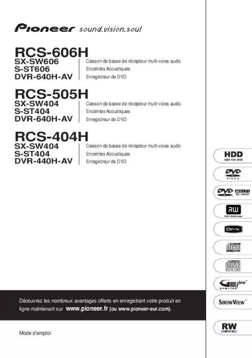 Mode d'emploi PIONEER RCS-404H