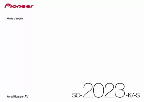 Mode d'emploi PIONEER SC-2023-K