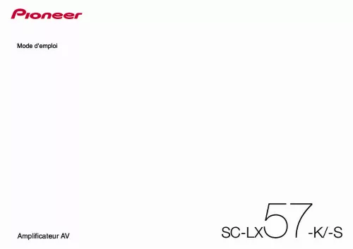 Mode d'emploi PIONEER SC-LX57-S