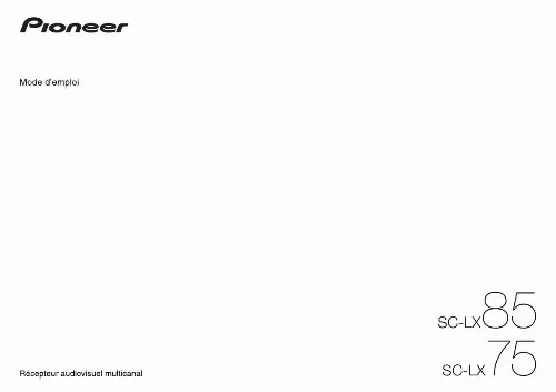 Mode d'emploi PIONEER SC-LX75