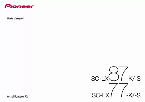 Mode d'emploi PIONEER SC-LX77-S