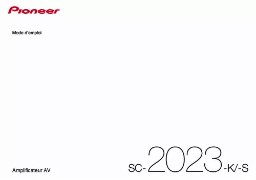 Mode d'emploi PIONEER SC2023 S