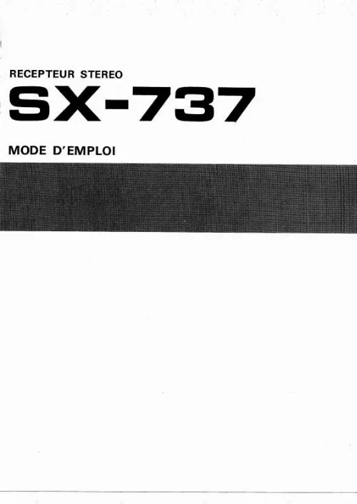 Mode d'emploi PIONEER SX-737 (FR)