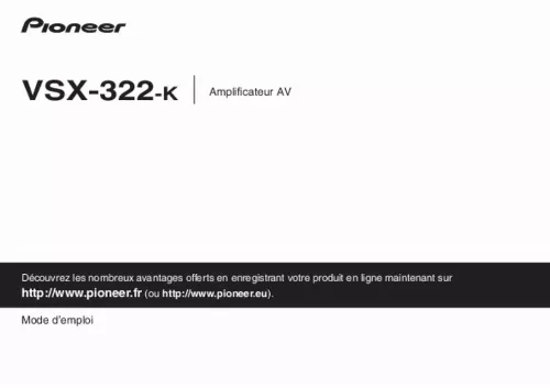 Mode d'emploi PIONEER VSX-322-K