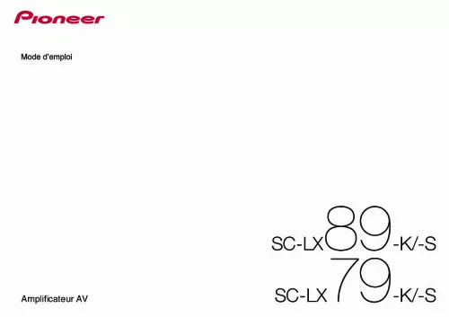 Mode d'emploi PIONEER SCLX89 K