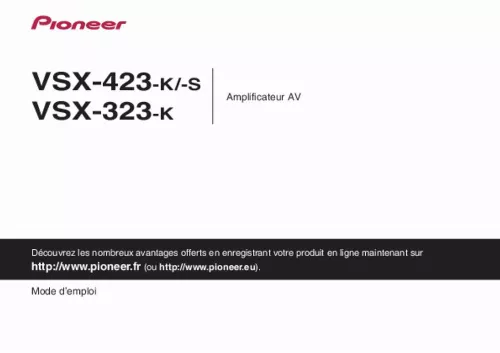 Mode d'emploi PIONEER VSX-423-K