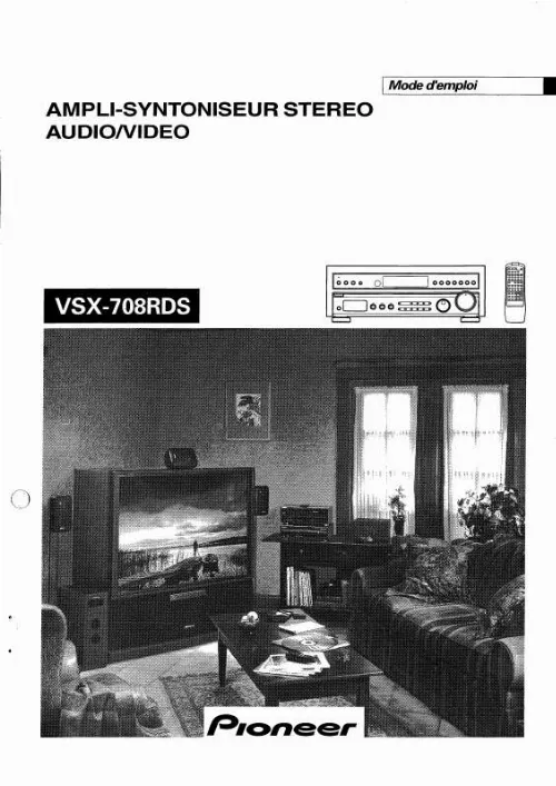 Mode d'emploi PIONEER VSX-708RDS