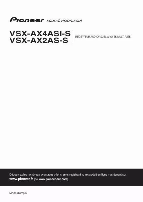 Mode d'emploi PIONEER VSX-AX2AS-S