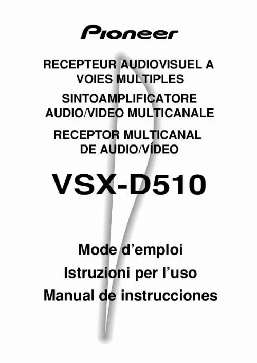 Mode d'emploi PIONEER VSX-D510