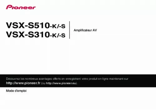 Mode d'emploi PIONEER VSX-S510-S