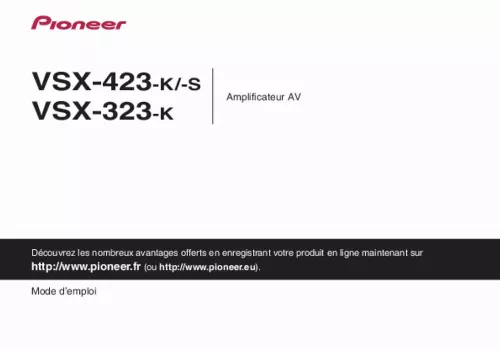 Mode d'emploi PIONEER VSX423 K