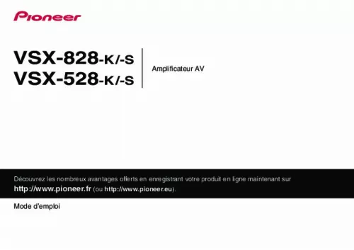 Mode d'emploi PIONEER VSX528 K