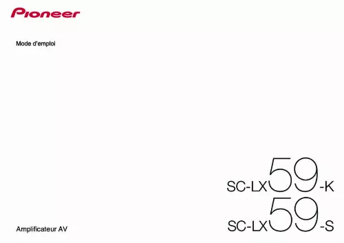 Mode d'emploi PIONEER SCLX59 K