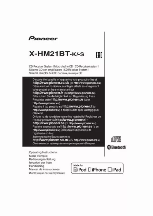 Mode d'emploi PIONEER X-HM21BT-K