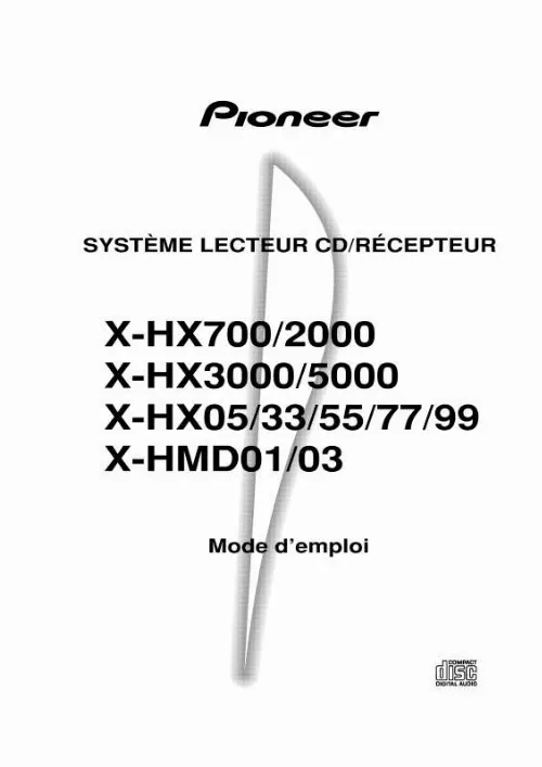 Mode d'emploi PIONEER X-HX700