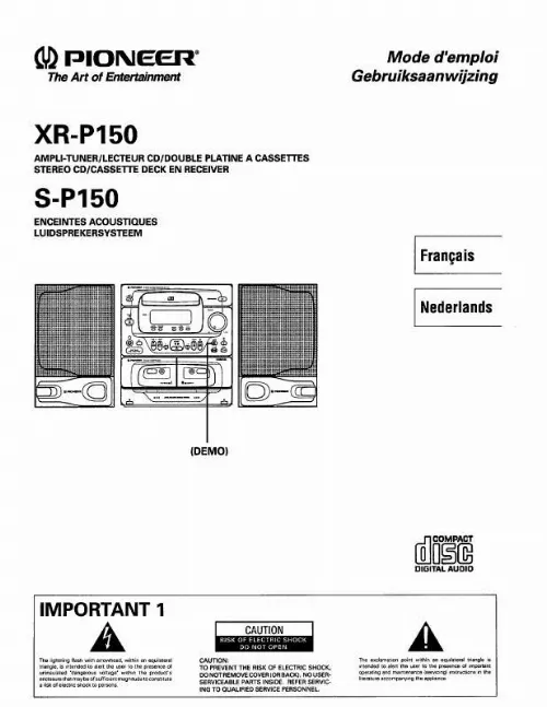 Mode d'emploi PIONEER XR-P150