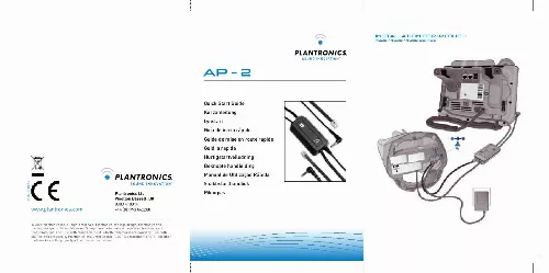 Mode d'emploi PLANTRONICS AP-2 ACCESSORY POD