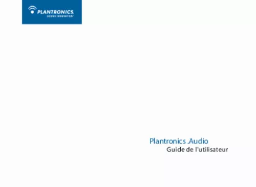 Mode d'emploi PLANTRONICS AUDIO 300