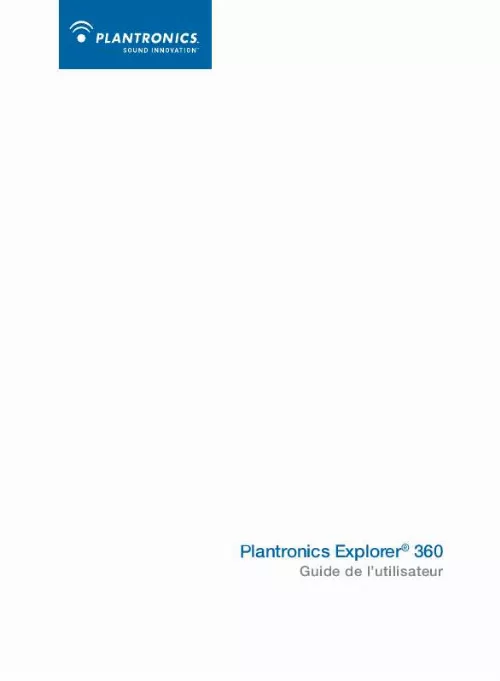 Mode d'emploi PLANTRONICS EXPLORER 360