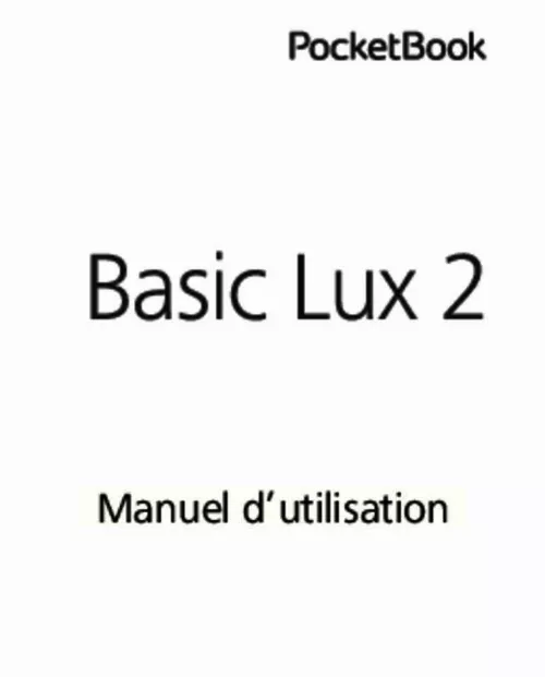 Mode d'emploi POCKETBOOK BASIC LUX