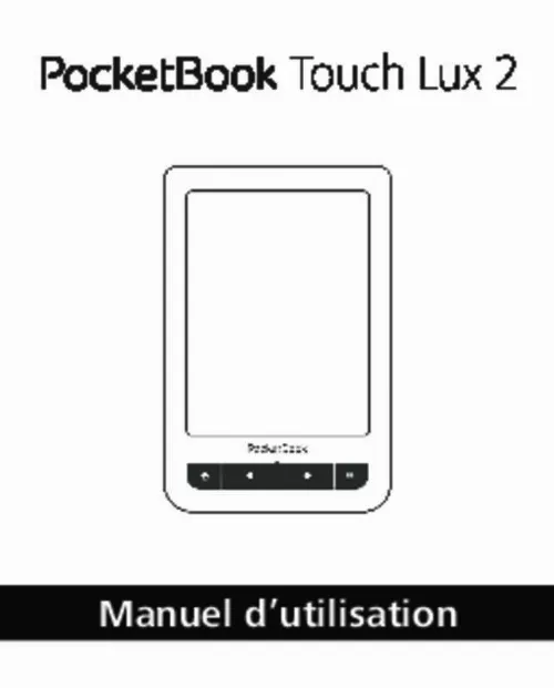 Mode d'emploi POCKETBOOK TOUCH LUX 2