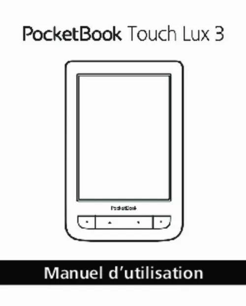 Mode d'emploi POCKETBOOK TOUCH LUX 3