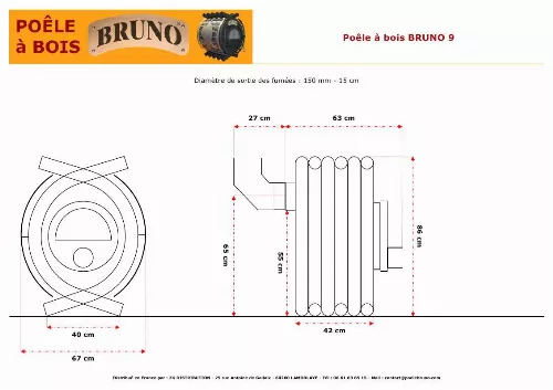 Mode d'emploi POELE BRUNO BRUNO 12 CUISSON