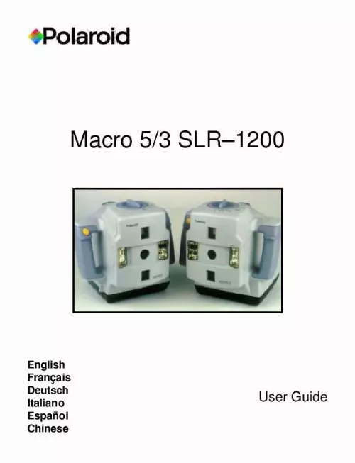 Mode d'emploi POLAROID MACRO 5 3 SLR-1200
