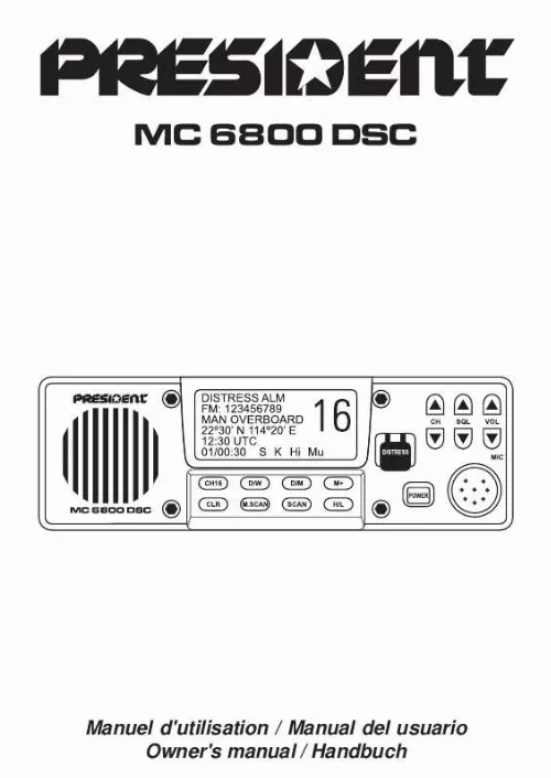 Mode d'emploi PRESIDENT MC 6800 DSC
