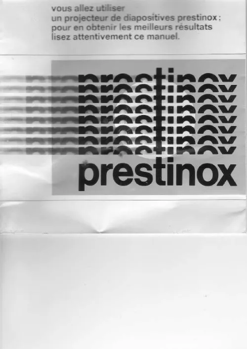 Mode d'emploi PRESTINOX 724 AFT