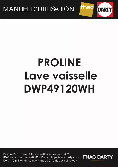 Mode d'emploi PROLINE DWP49120WH