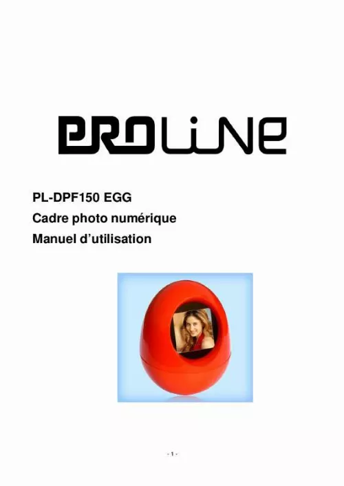 Mode d'emploi PROLINE PL-DPF150 EGG