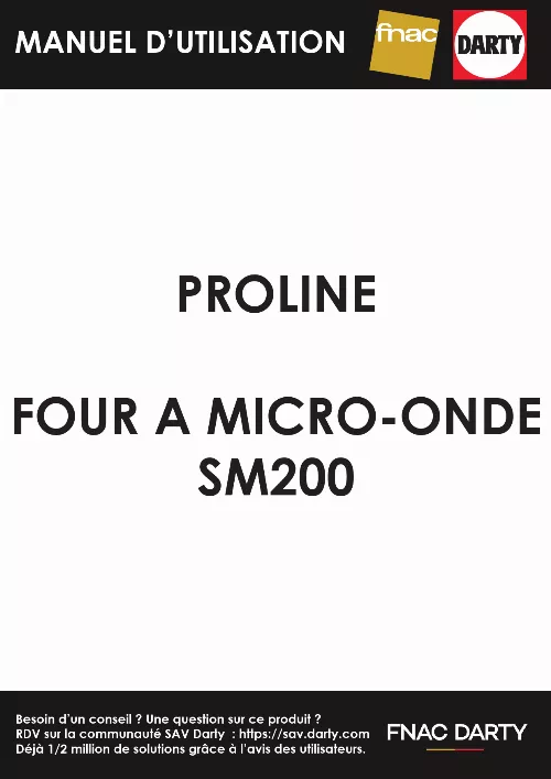 Mode d'emploi PROLINE SM200