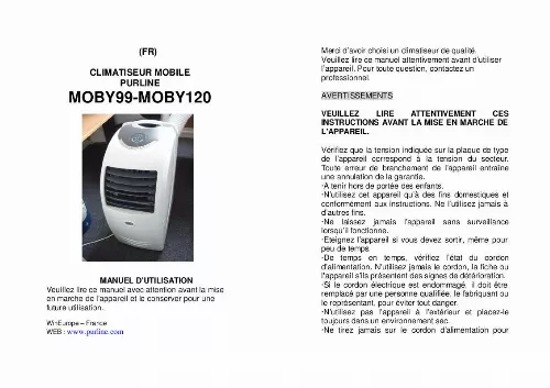 Mode d'emploi PUR LINE MOBY 99