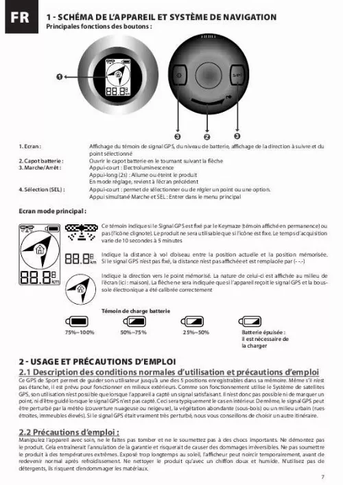 Mode d'emploi QUECHUA KEYMAZE 100 HOME