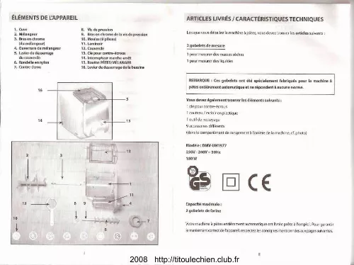 Mode d'emploi QUIGG DMV-UH1977